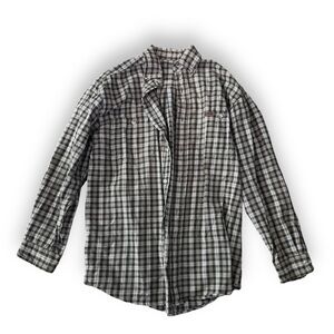Carhartt checkered plaid button down shirt